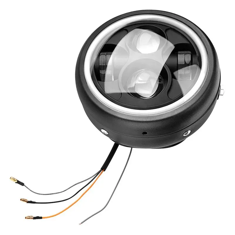 Firmly 2X Modified Motorcycle LED Headlight GN125 Headlight 5.75 Inch Retro Headlight Aperture Headlight