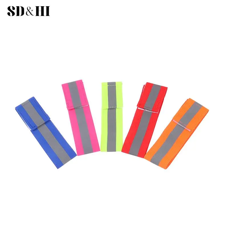 Reflective Bands Elasticated Armband Wristband Ankle Leg Straps Safety Reflector Tape Straps for Night Jogging Walking Biking