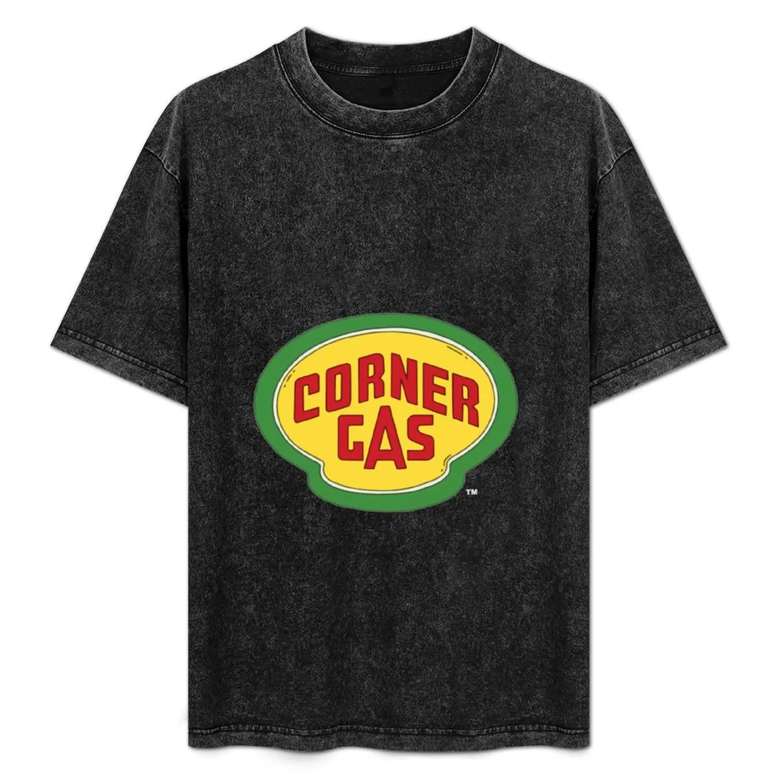 

Corner Gas Logo Wwhite Text T-Shirt cotton t shirts man 100% g man t shirts for men T-Shirt