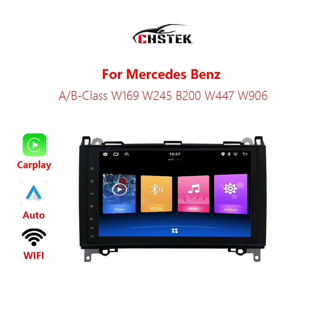 Автомобильный радиоприемник CHSTEK Carplay для Mercedes Benz A/B-Class W169 B200 W906 Sprinter W245 W639 Viano VW Android Auto Bluetooth WIFI GPS
