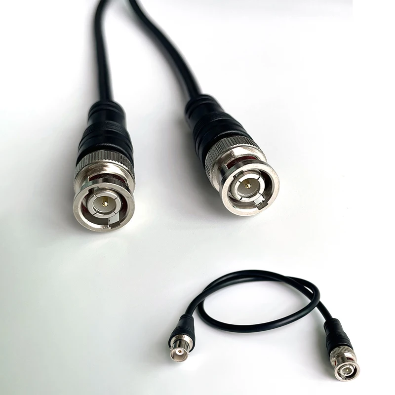 BNC Male to Male female Adapter dual head Cable video Connector extension Pigtail Wire For CCTV Camera Accessories 0.5meters