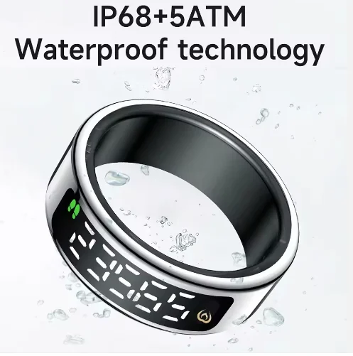 

2026 Smart Ring Touch Screen Display Android Multimodal Interaction Alarm Clock Remote Photo Charging Box Health Monitoring