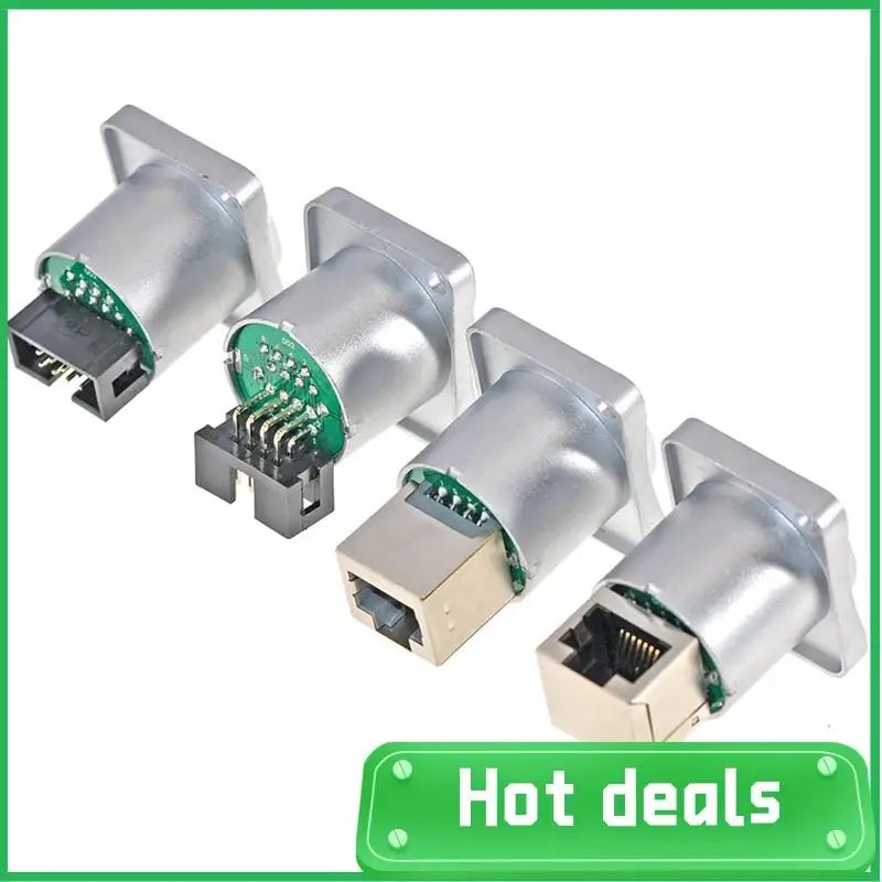 

A74X-Водонепроницаемый экранированный разъем RJ45 с кнопкой, держатель RJ45 без кнопки, портативный светодиодный дисплей, сигнальная розетка, Durab