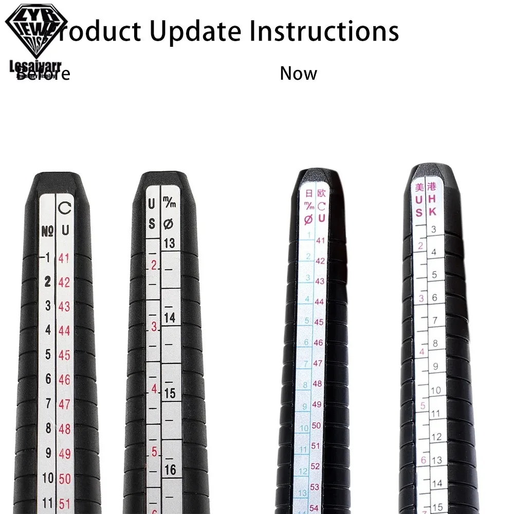 Professional Jewellery Tools Ring Size Mandrel Stick Finger Gauge Ring Sizer Measuring Jewelry Ring SizeTool Set