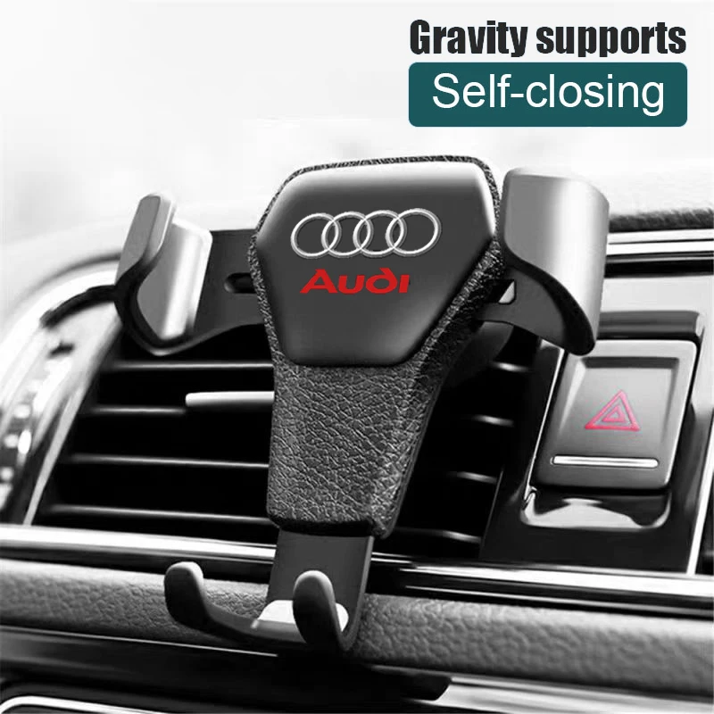 Gravity Car Phone Holder Air Vent GPS Stand Accessories For Audi Q3 Q4 A1 C6 B9 B6 S1 A4 A5 S4 S6 A6 A7 A8 Q1 Q7 A2 A3 Q8 Q2 Q5