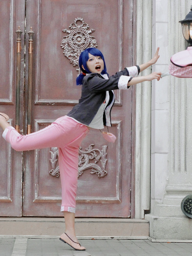 Adrian Marina (Marinette)  Cosplay Costume Red Ant Suit Cute School Uniform Style Customizable Cosplay Clothing