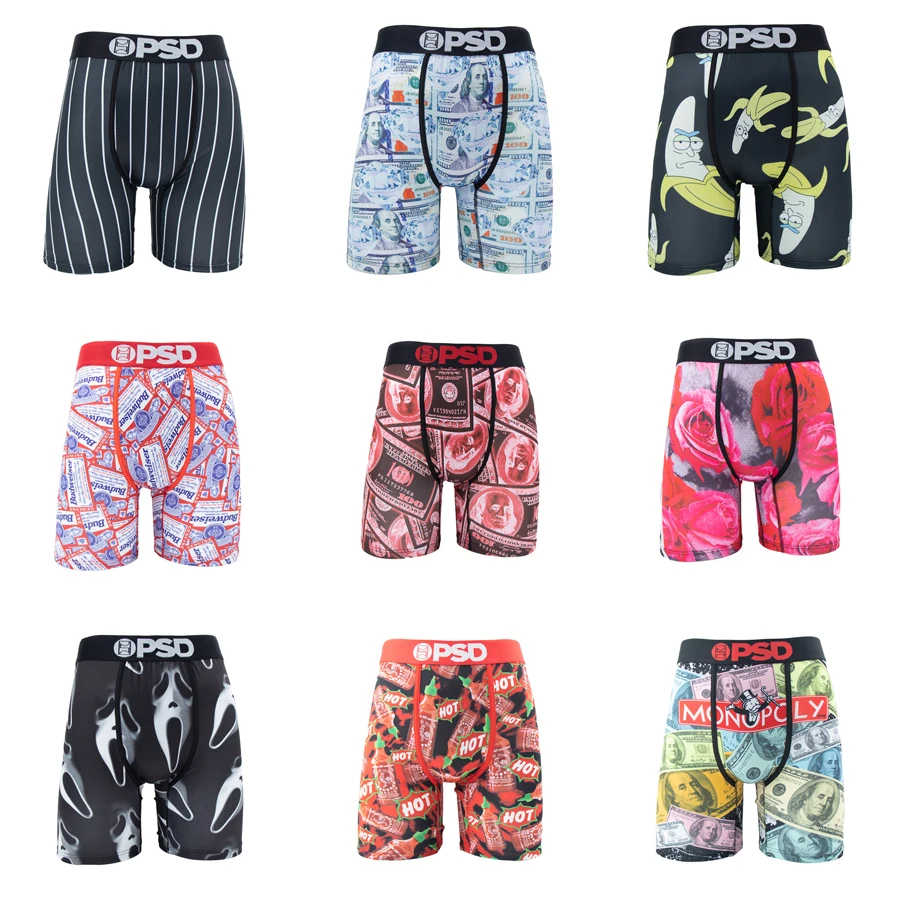 Sexy Men Underwear Boxers Breathable Mens Boxershorts Men's Panties Underpants Plus Size Fashion Print Man Boxers Briefs Trunks