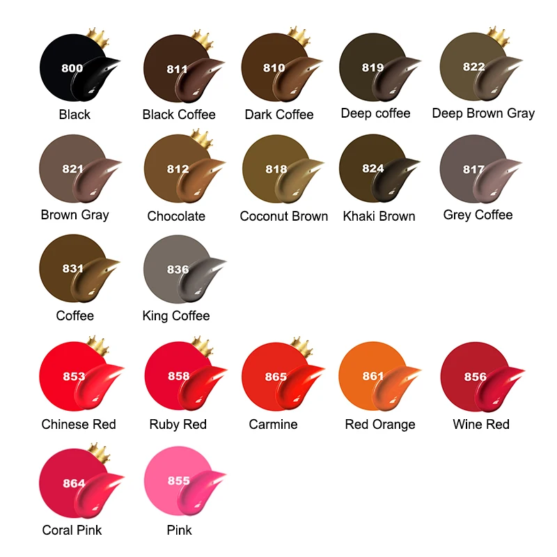 Tattoo Ink Nano Pigment Milkly Colors For Semi Permanent MakeUp Sets Tint Eyebrow Eyeliner Lips Beauty 3ml Microblading Pigments