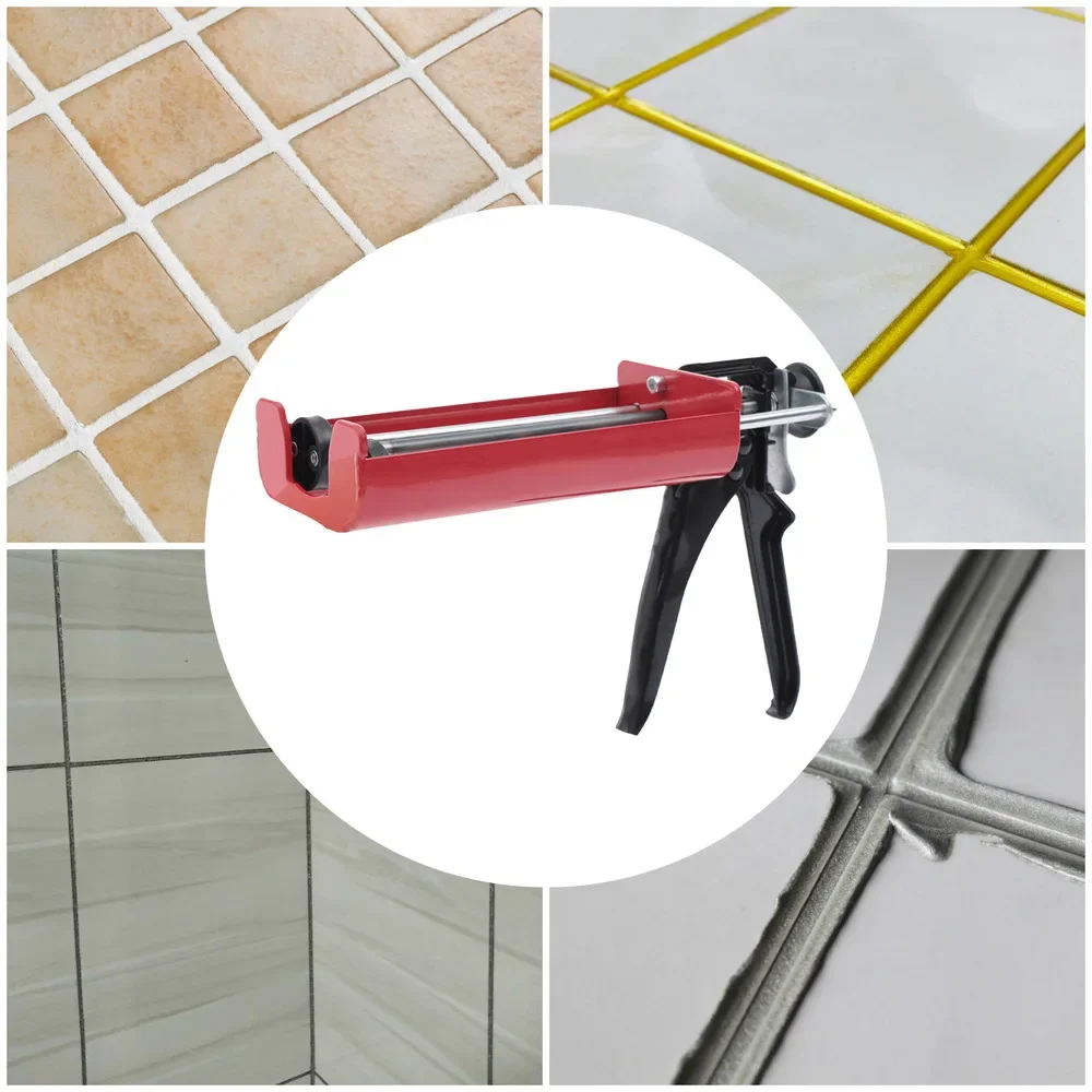 Bymaocar Pistola per colla manuale per calafataggio per pistola per incollaggio a pannello Pistola epossidica 400 ml (rapporto di miscelazione: 1) Applicatore a doppio componente con asta di spinta più spessa