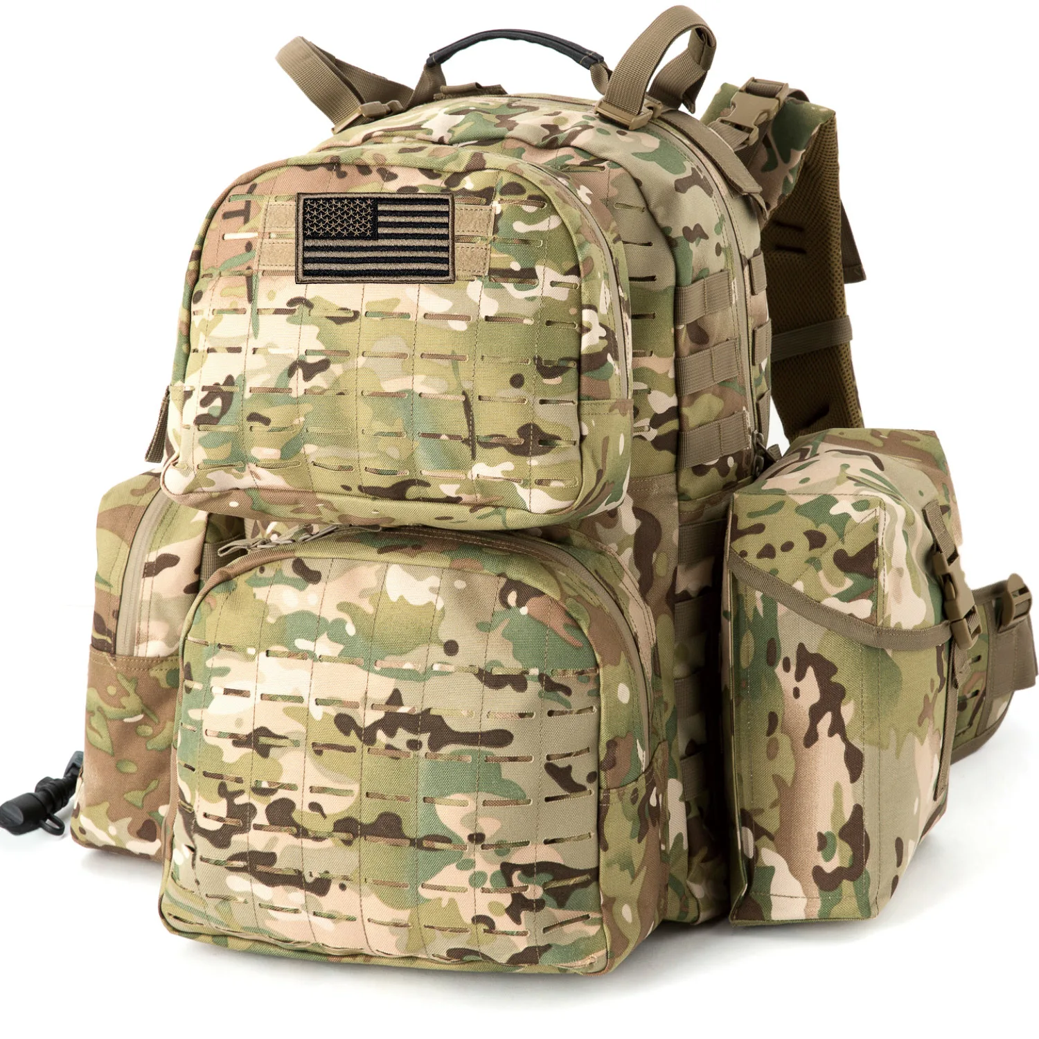 MT Molle Sky Walker Pack Military Tactical Medium Backpack 3 Days Assault Rucksack With Hydration Bag System Coyote/Multicam