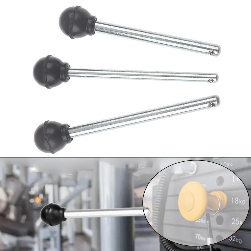 

2pcs Weight Stack Pin Metal 8/10mm Ball Head Counterweight Positioning Fixing Pin Gym Heavy Pins Replacement Accessories