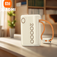 2025 New 20000mAh Portable Power Bank 3C Certified, Fast Charging with Dual Built-in Cables C & L | Universal Compatibility