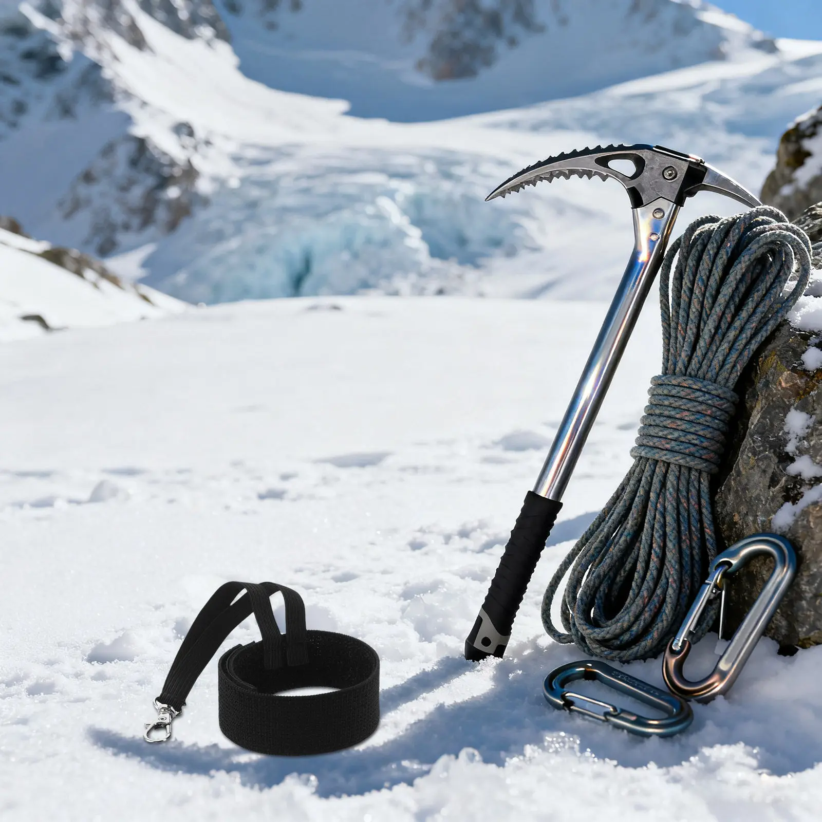 

2Pairs Ski Gloves Wrist Straps Elastic Anti-Lost Safety Buckle Ski Glove Leashes for Snowboarding Skiing Hiking Warm Glove