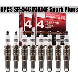 8Pcs SP546 Spark Plugs  PZK14F Genuine New for Ford Motor-craft  F150 F250 F350 F450 F550 5.4L 6.8L V8 V10 Glow Plug