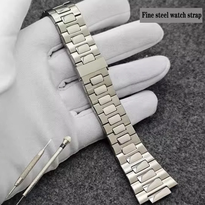 For Patek Philippe Nautilus 5711/5726 fine steel watch strap male convex stainless steel watch accessories Watch strap 25mm