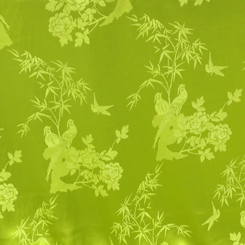 New Chinese-style national trend silk embossed Crope jacquard satin brings joy to the face This is a niche design fabric made of