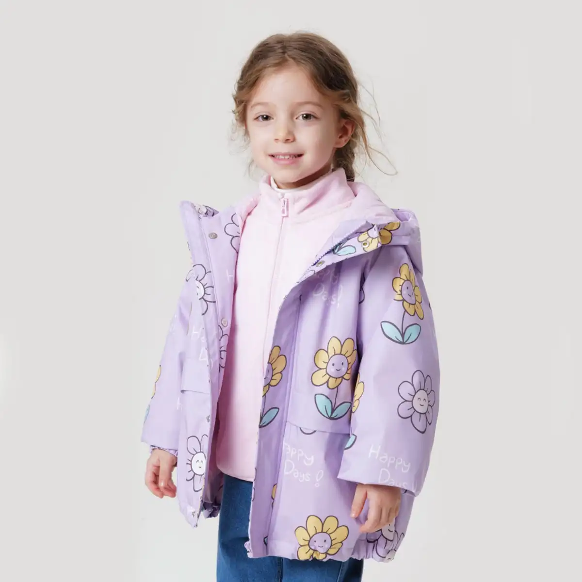 

MARC&JANIE Boys Girls Polar Fleece Printed Outerwear & Jackets Lining Two Piece Sets for Autumn 231150