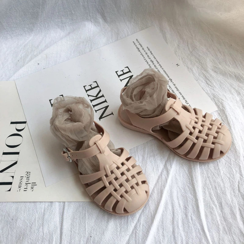 Summer Children Sandals Baby Girls Toddler Soft Non-slip Princess Shoes Kids Candy Jelly Beach Shoes Boys Casual Roman Slippers