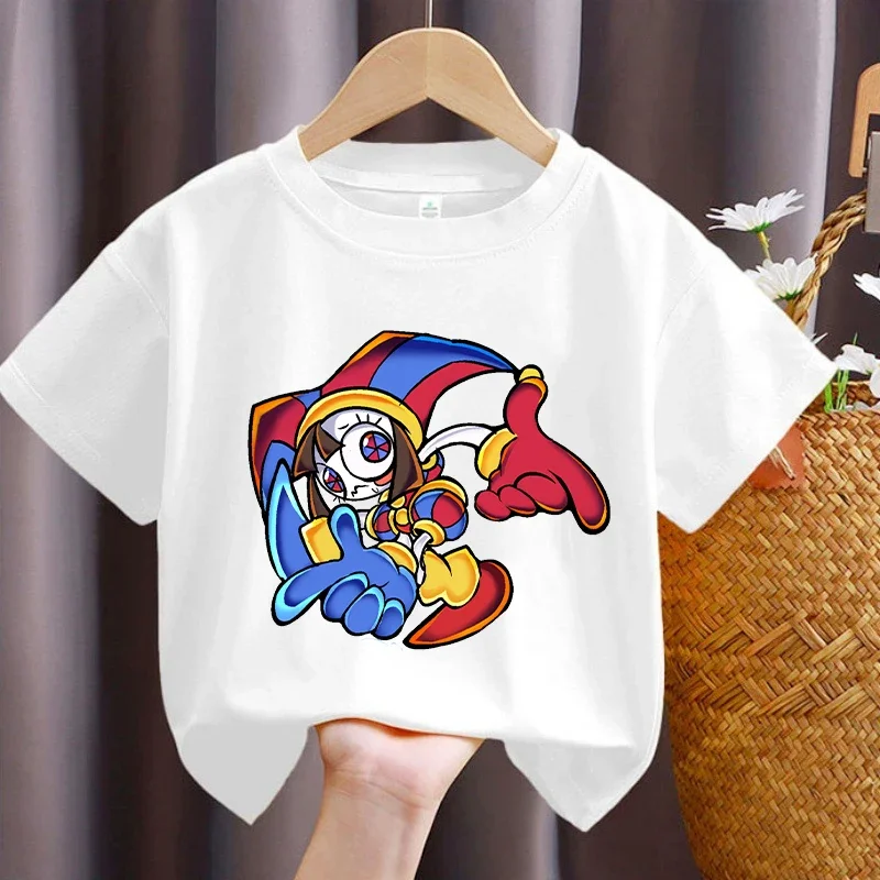 The Amazing Digital Circus Children T-Shirt Cartoon Printed T Shirts Boys Casual Sports Short Sleeves Tops Summer Kids s-5xl