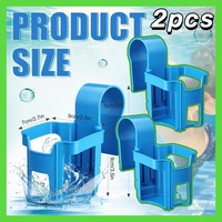 1/2pcs Poolside Cup Holders for Above Ground Swimming Pools Pool Cup Holder for Refreshing Drinks Bottle for Round Top Bar Easy