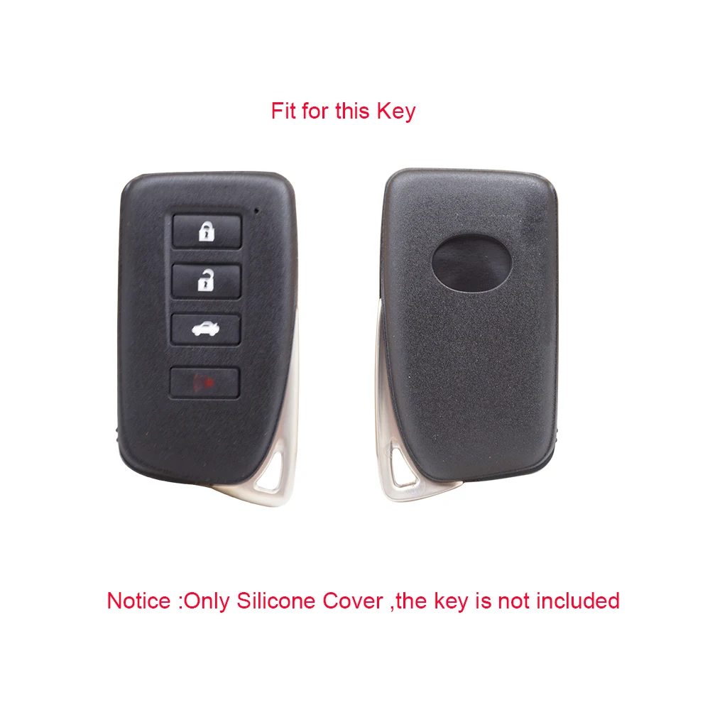 Xinyuexin Silicone Remote Smart Key Fob Shell Case for Lexus IS350 GS350 LS460 ES RC NX 4 Buttons Cover Protection 2 Pcs/lot