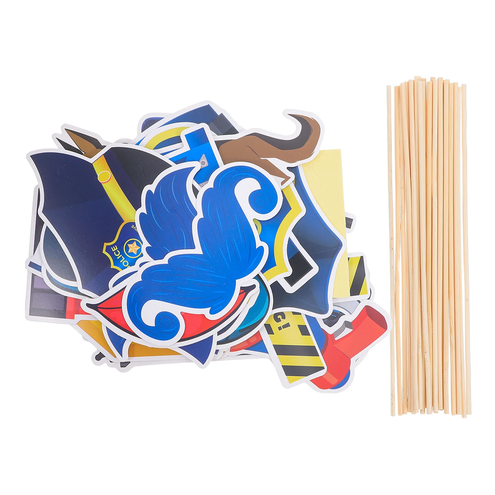 

25Pcs Police Photo Booth Props Police Themed Handheld Party Decorations for Birthday Baby Shower Graduation Selfie Booth Props