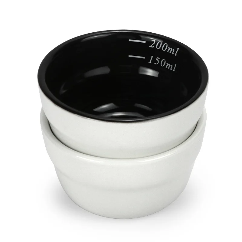 200ml Measuring Suit for Cupping Cup Ceramic Coffee Cup Coffee Evaluation Cup Professional Ceramic Coffee Cup Measuring Bowl