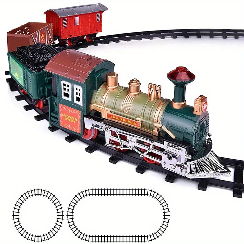 Electrified Railway Train Track Suit Battery-Powered Toy Train Suit with Lights and Music,As a Halloween Gift