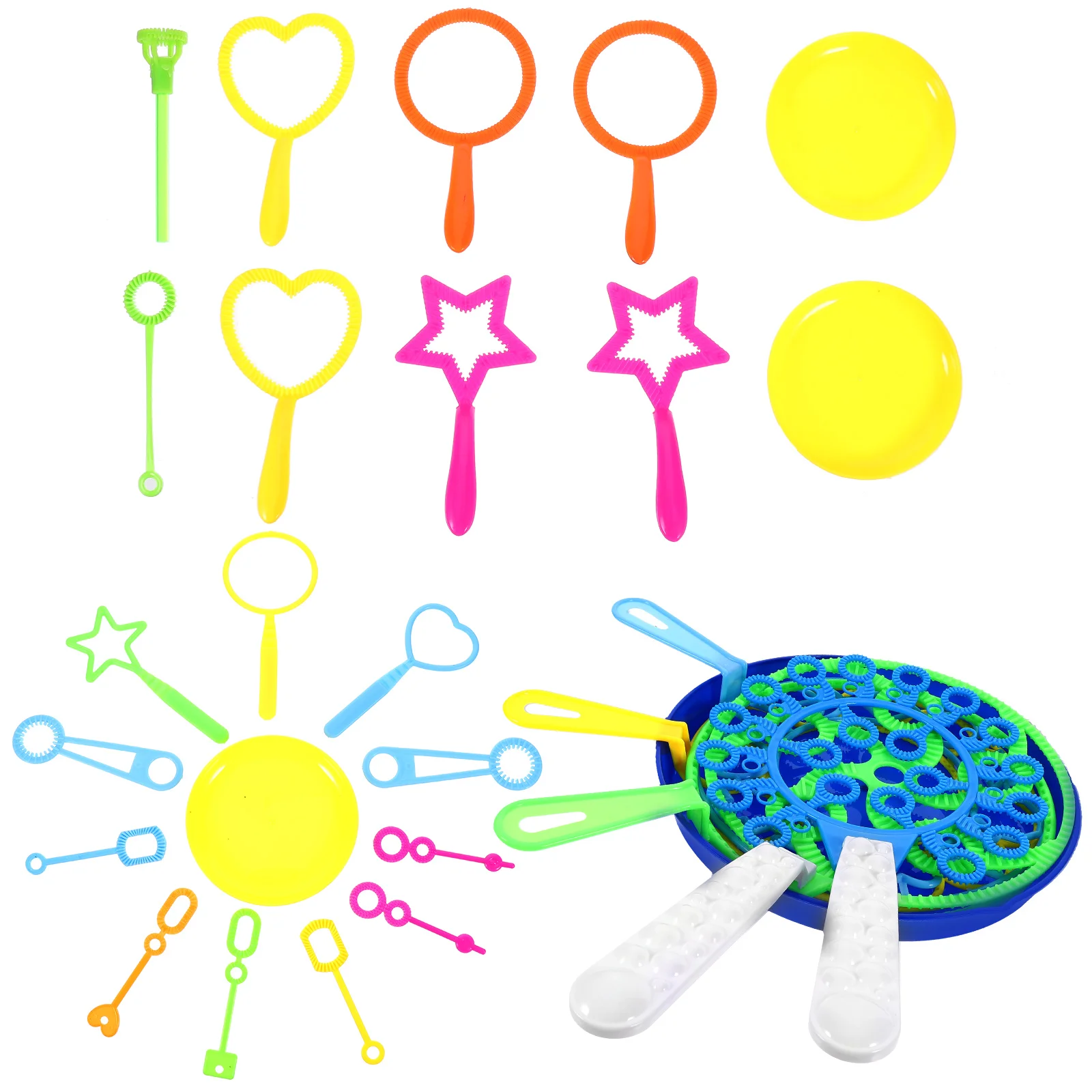 28개 버블 머신 도구 세트 파티 선물 버블 메이커 장난감 만들기 대형 완드 어린이용