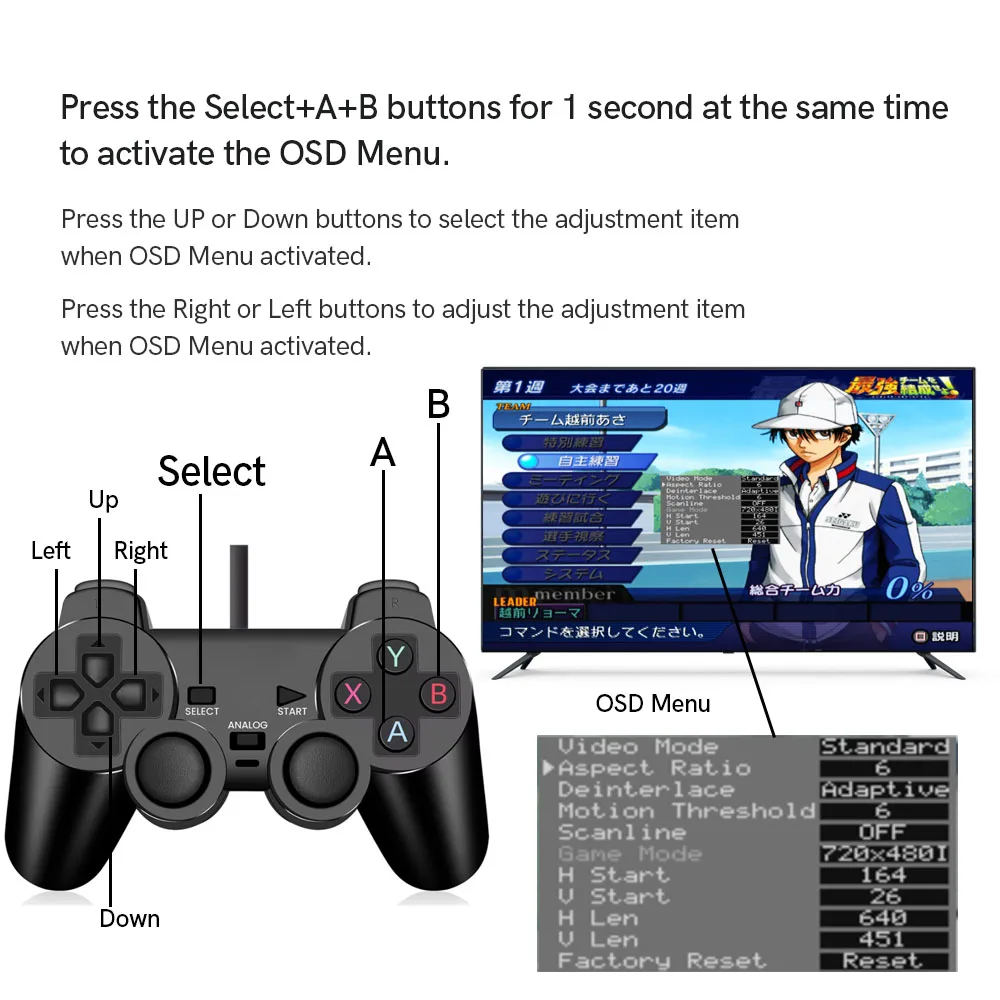 Hispeedido PS2 Fat Digital HDMI Video Adattatore 1080P/480P MOD Kit da digitale a digitale HDMI Mod Kit per PS2 Fat Console