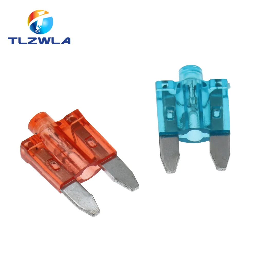 10PCS Small With Light With Fusing Indication Automobile Plug-in Fuse Small Sharp Foot Fuse For Automobile 5A ~ 40A