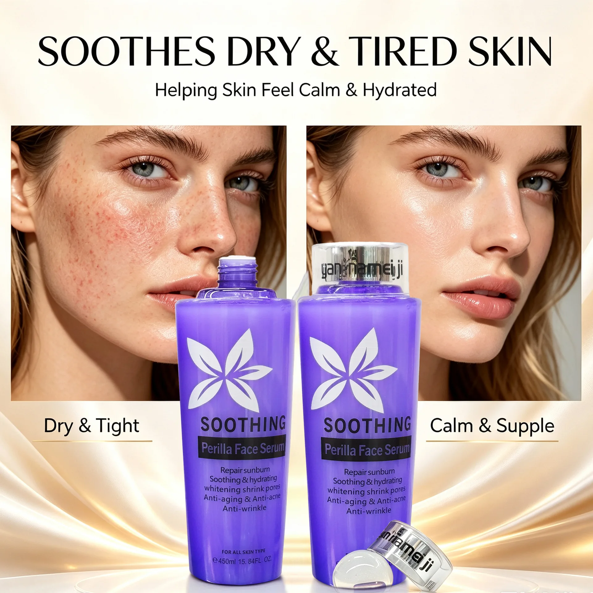 Beauty Brightening Repair Perilla Water Hydrating Moisturizing Remove Closed Mouth Moisturizing Toning Serum Water Skincare
