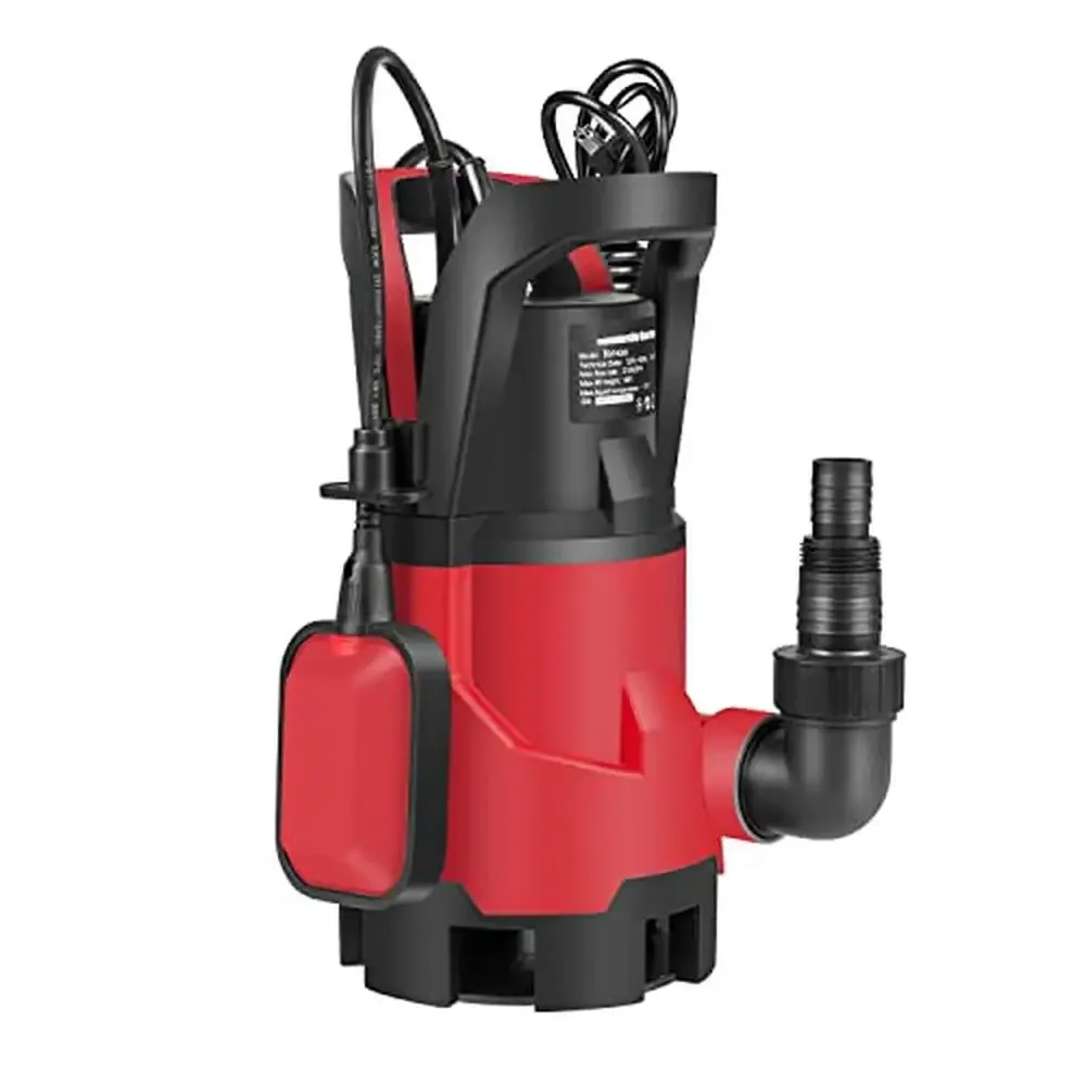 1HP Submersible Sump Pump Pool Drainage and Flood Control with 3700GPH Auto Float Switch