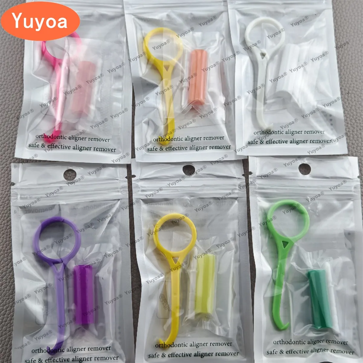 

50Sets Dental Silicone Brace Extractor Aligner Chewies set for Aligner Tray Seats Teeth Aligner Removal Tool