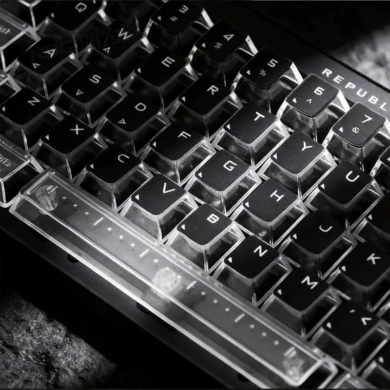 Classic replica keycaps, original factory transparent, customized, original and adaptable mechanical keyboard 60-108