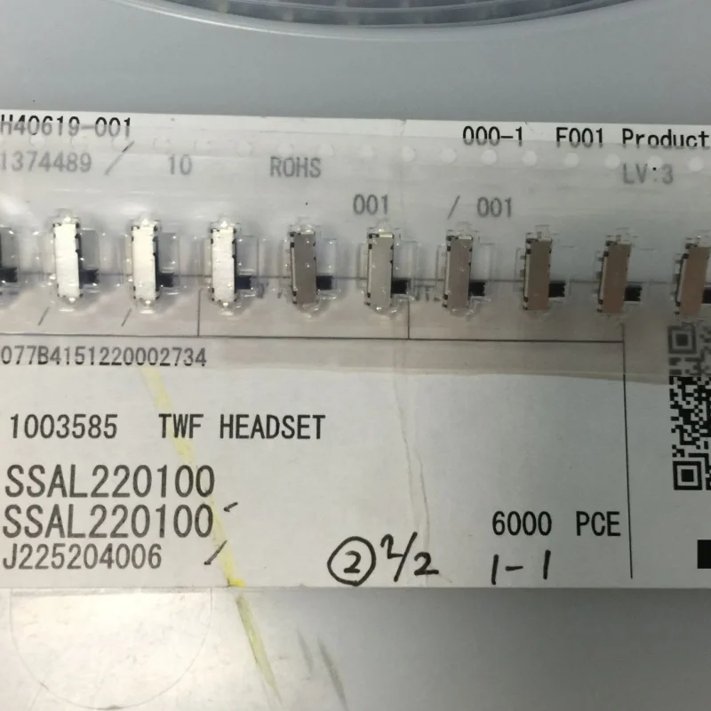 5Pieces Slide switch SSAL220100 toggle 1.2 (H) mm unilateral springback 2.0 stroke