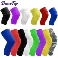 BraceTop 1 PC Honeycomb Knee Pads Strengthen Kneepad Crashproof Antislip Basketball Leg Knee Sleeve Protective Pad Support Guard