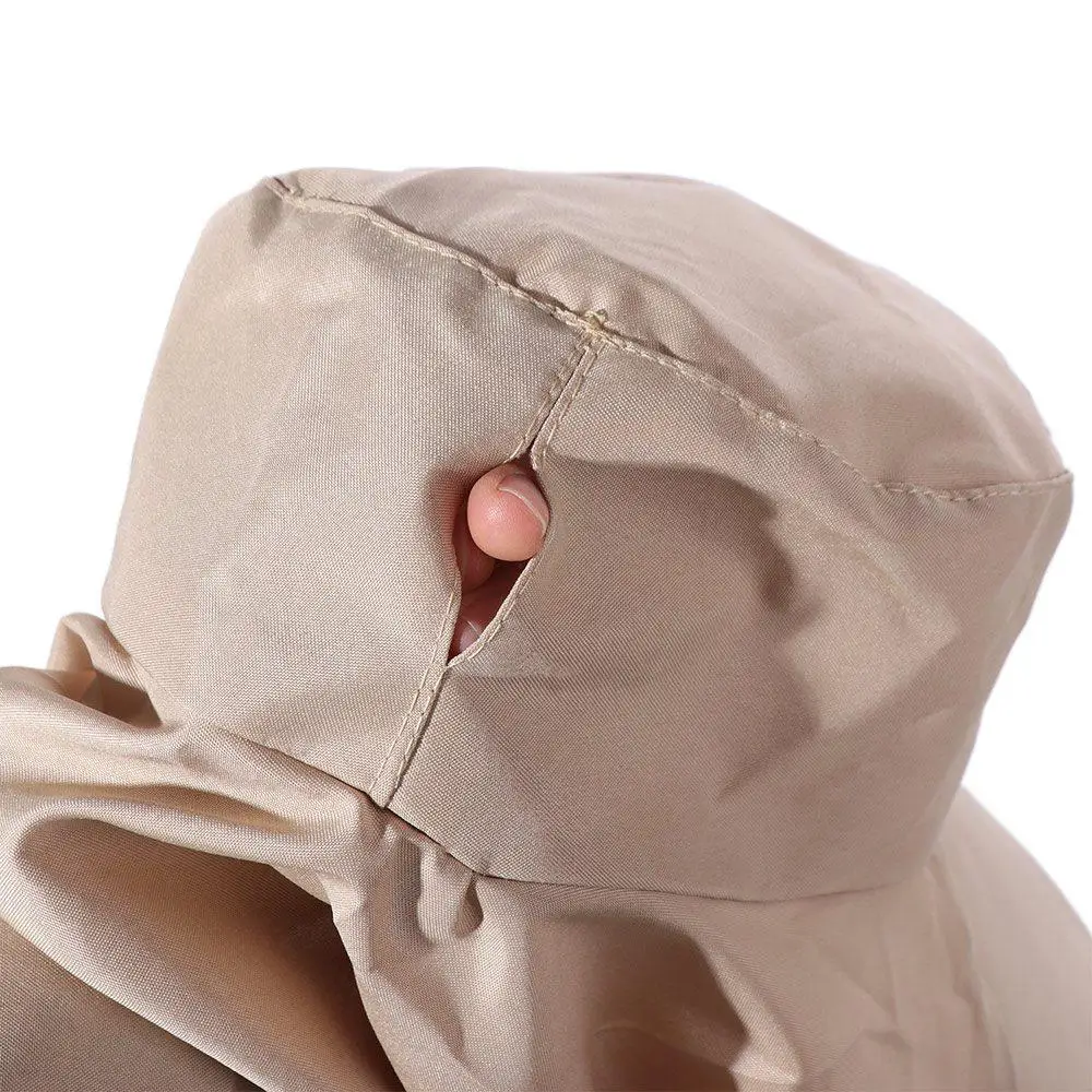 Foldable Wide Brim Shawl Fisherman Hat UV Anti Neck Protection Mountaineering Hat Ponytail Cap Sunscreen Women Sun Hat Travel