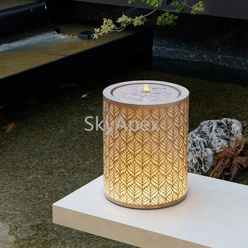 Outdoor Courtyard Garden Villa Balcony Small Flowing  Water  Fountain Ornament  Housewarming  Water Feature  Landscaping  Decor