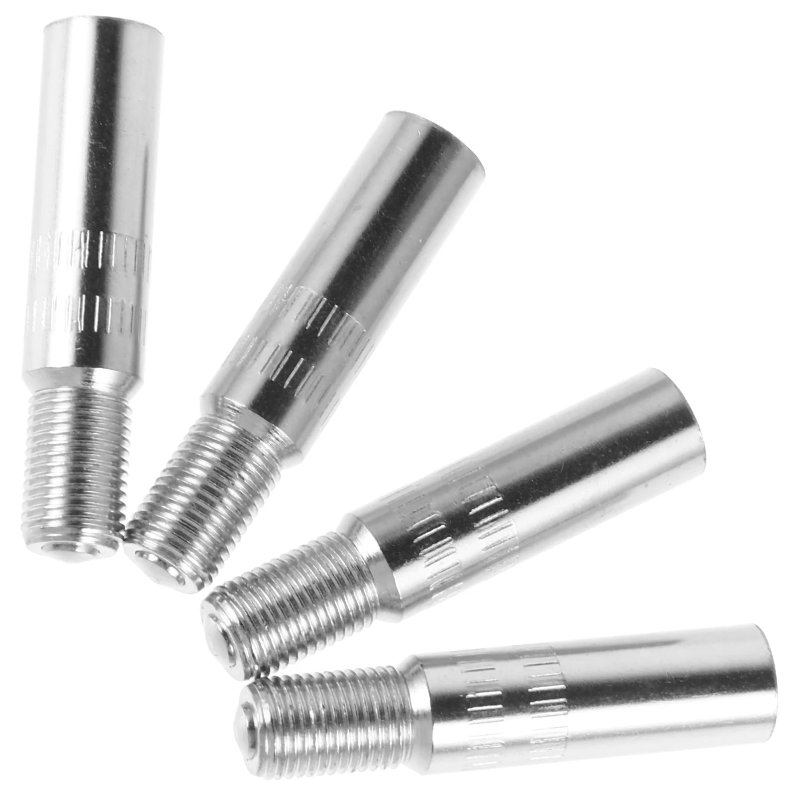 

4pcs Nickel Plated Copper Valve Extension Cap Tire Stem Adapter for Car Screw On Extender Auto Motorcycle Electric Scooter