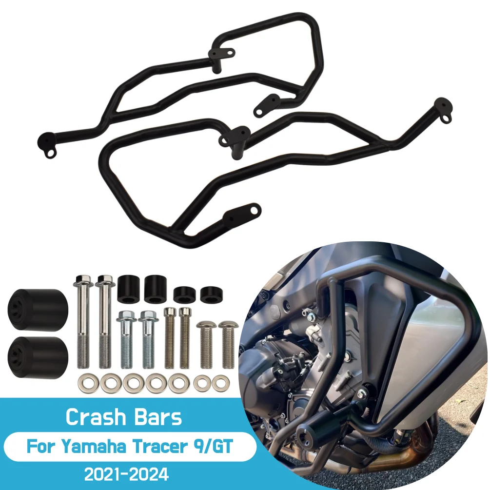 

For Yamaha Tracer 9 GT 2021-2024 Tracer9 Crash Bars Engine Guard Frame Sliders Bumper Falling Protector Motorcycle Accessories