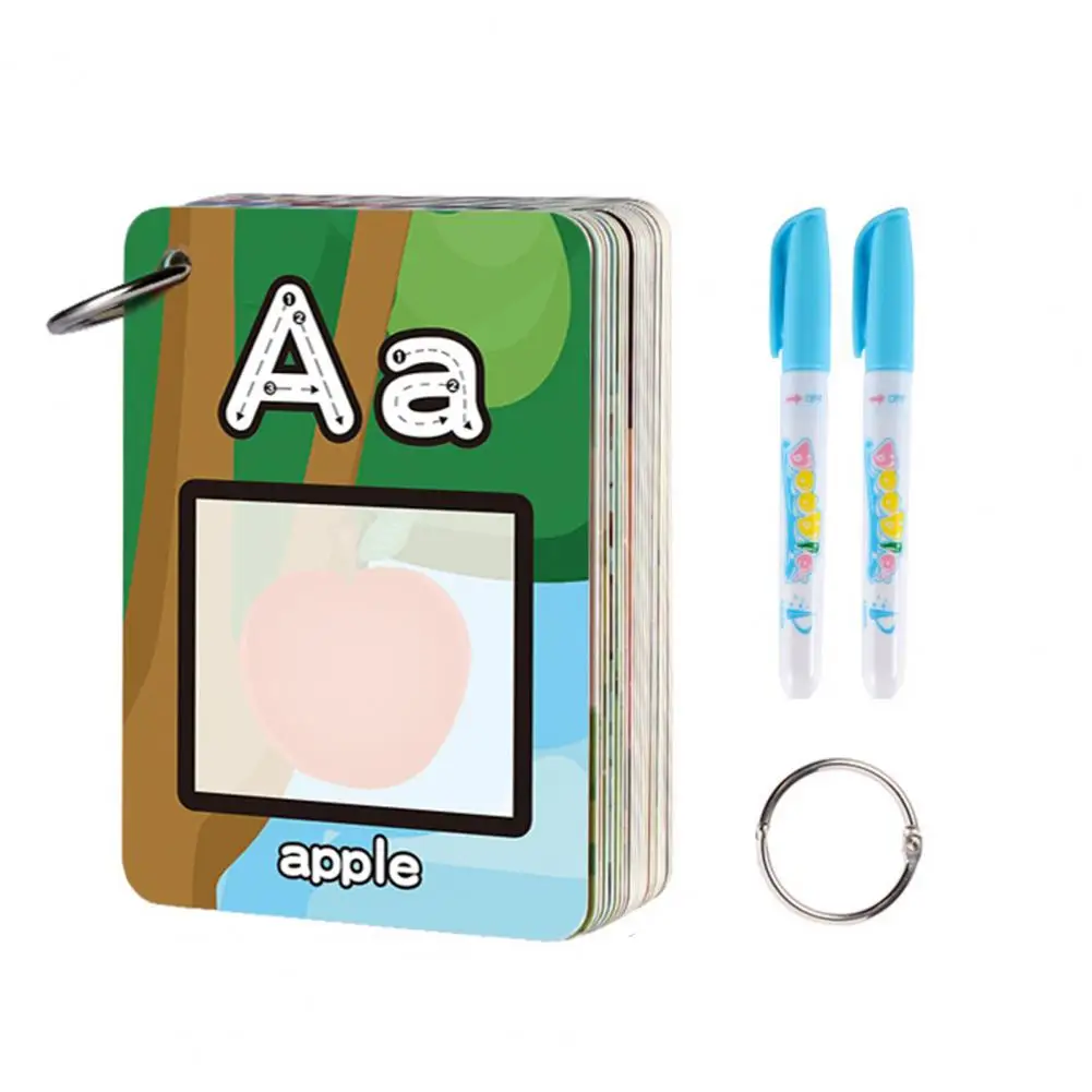 Watercolor Alphabet Flashcards Hand Strength Development Toys Educational Water Coloring Cards Develop Hand Strength for Kids