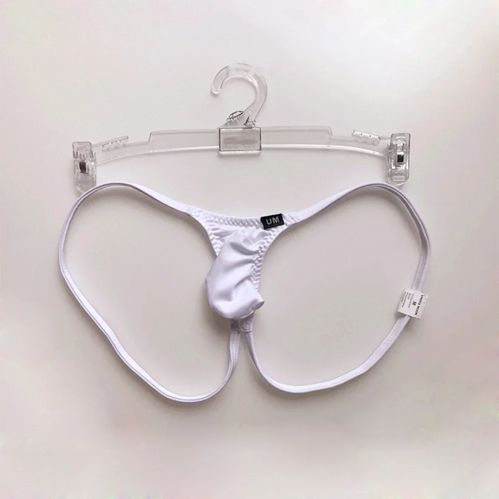 String dos nu taille basse pour homme, sous-vêtement respirant, culotte en poudre bombée