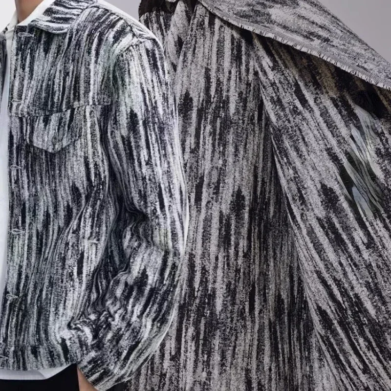 

Рок весна осень жаккардовая джинсовая ткань для пальто дизайнерская мода оптовая продажа ткань Diy шитье на метр материал