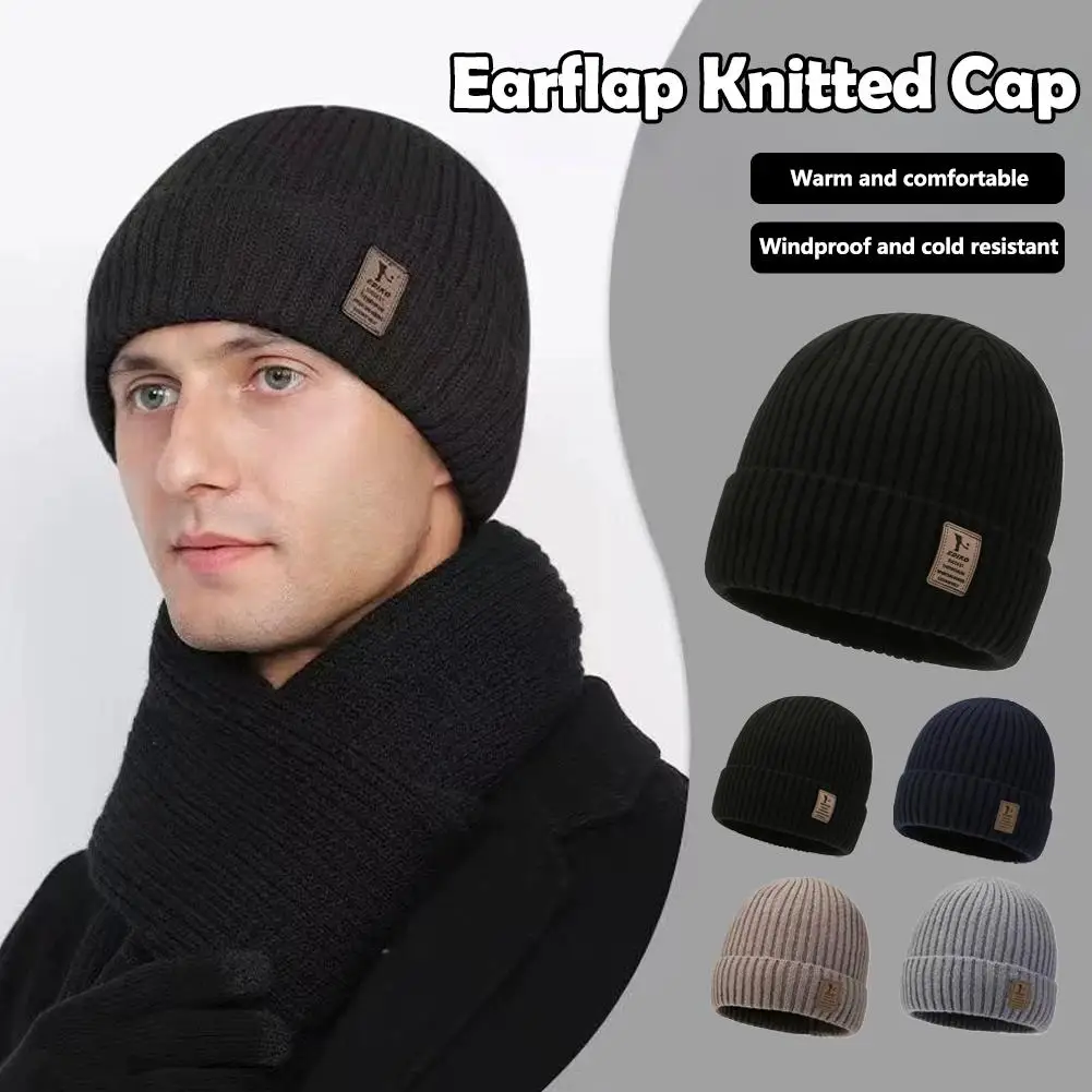 New Unisex Winter Hat Add Fleece Warm Cap Stylish Soft Beanie Hat For Men Women Outdoor Thicken Ski Sports Knitted Hat