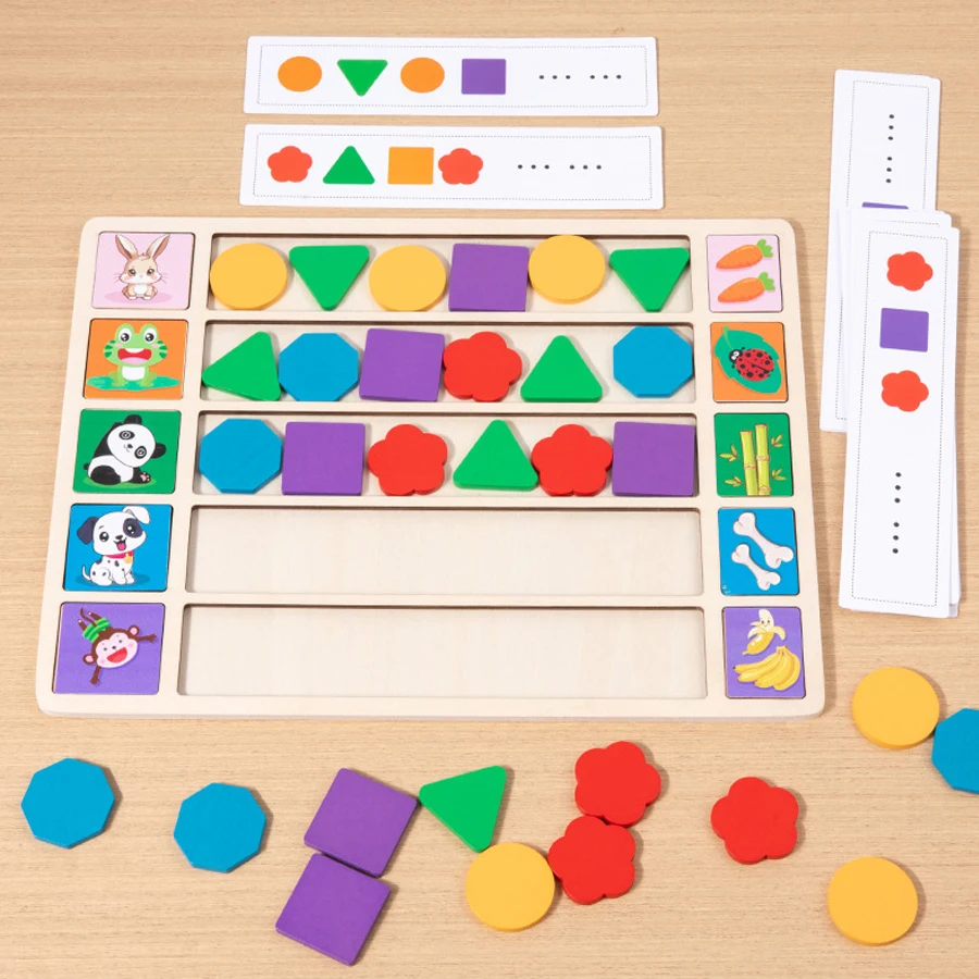Jouets Montessori en forme de couleur en bois, jouet éducatif d'apprentissage préscolaire pour enfants, cadeaux d'anniversaire et de noël
