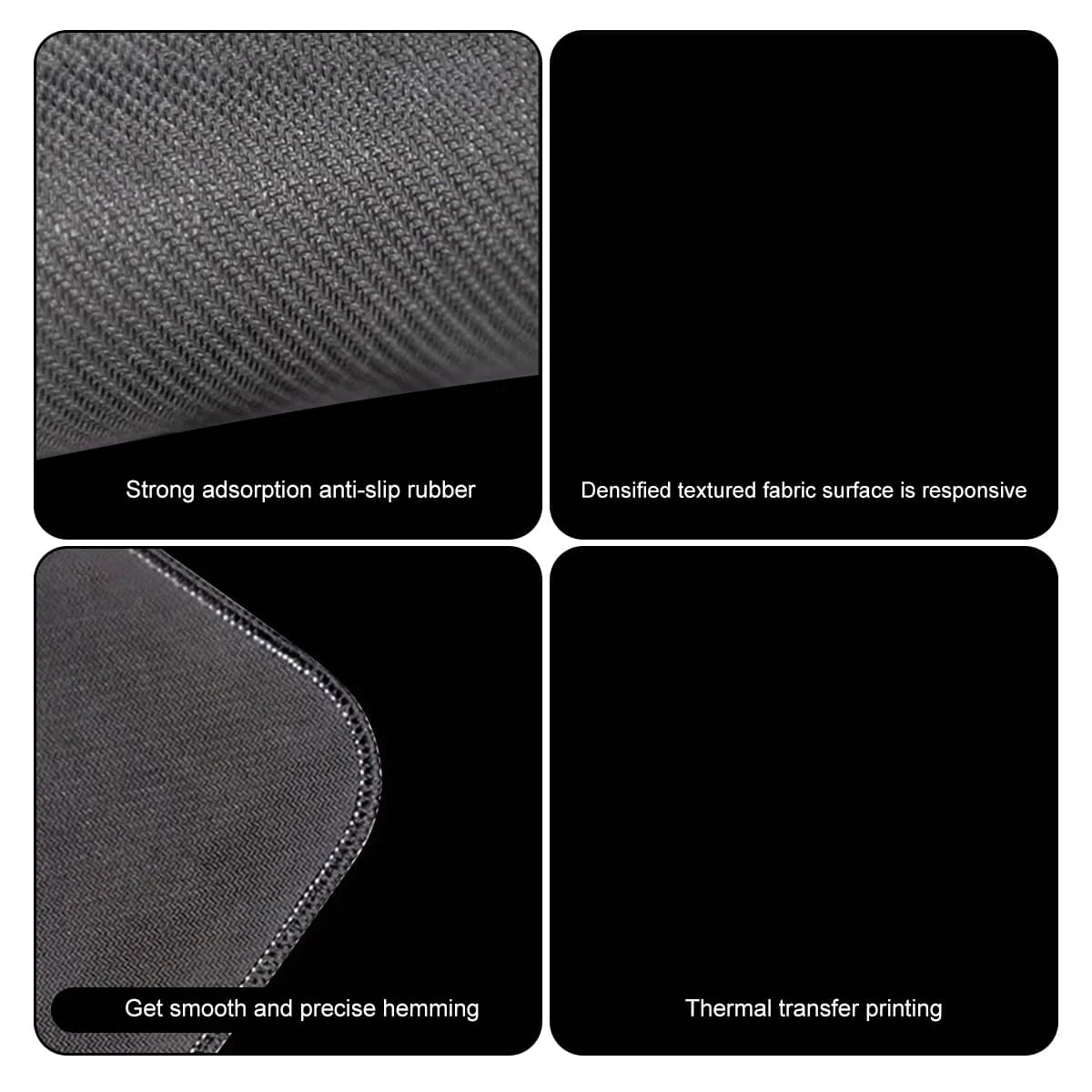 1 tappetino per mouse Question Duck, base in gomma antiscivolo |   Ideale per l'arredamento dell'home office |   Design artistico animale divertente nero |   Accessorio da scrivania