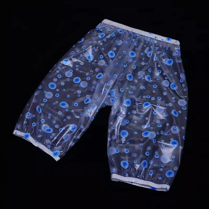 

Plastic Lovers PVC Dots Graphics Waterproof Elastic Waist Half Shorts ABDL Private Party Costumes