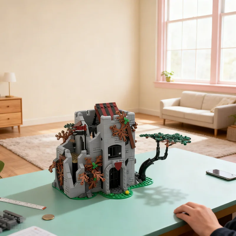 

809pcs MOC Abandoned Tower Castle Model Building Blocks Creative DIY Gift Display Decor Assemble Premium Adult Kids Desk Home