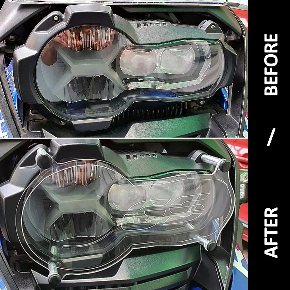 For BMW R1200GS R1250GS R 1250 GS LC Adventure 2013 - 2023 Motorcycle Acrylic Headlight Protector Light Cover Protective Guard